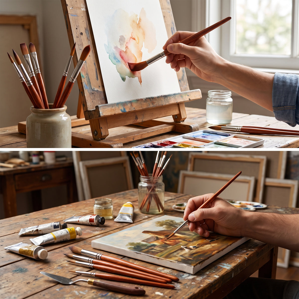 Round Paintbrush Set