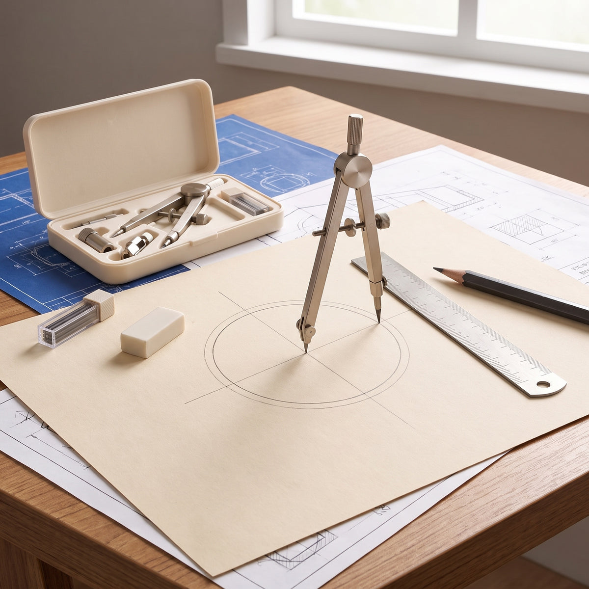 Precision Drawing Compass Kit