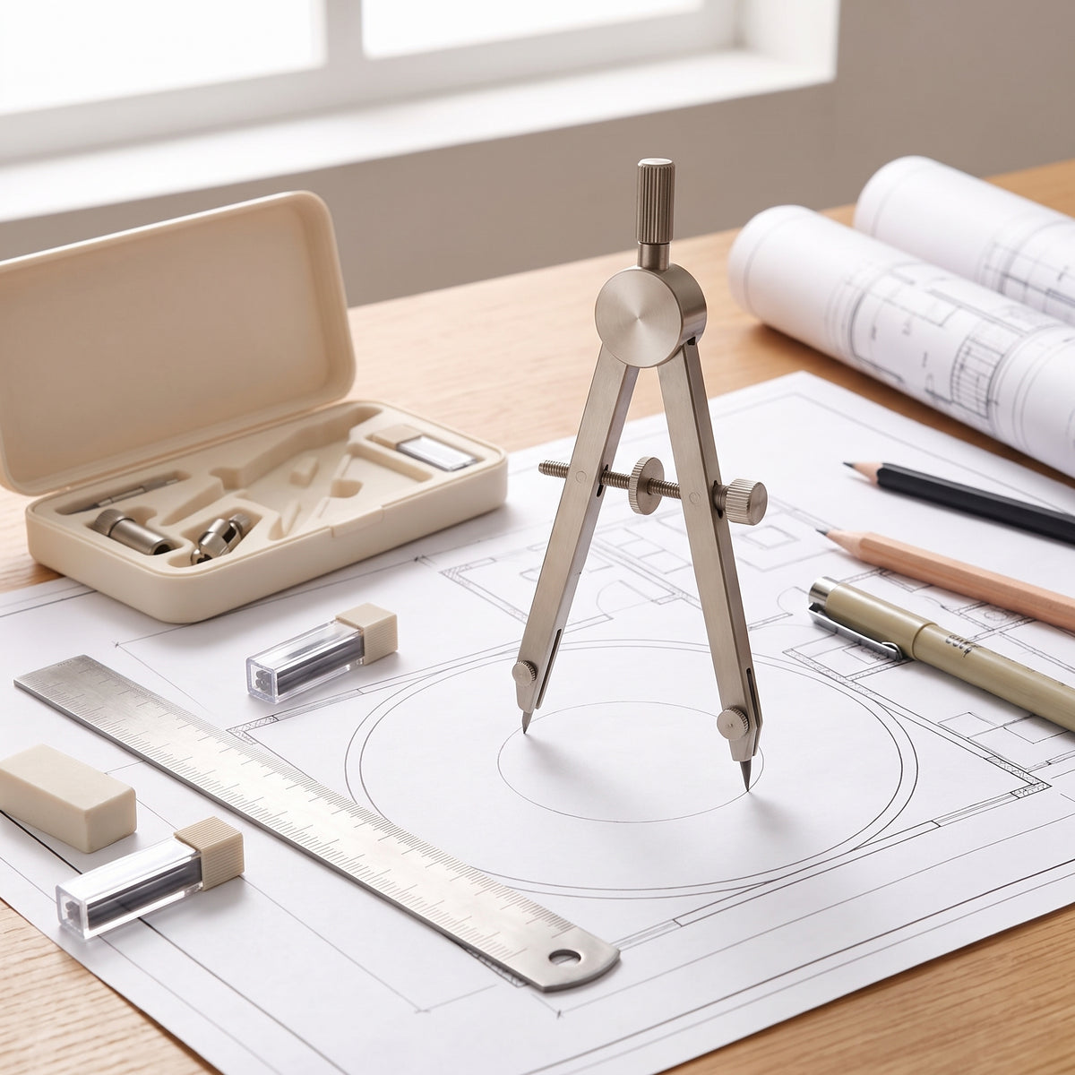 Precision Drawing Compass Kit